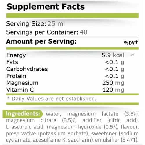 PURE NUTRITION - MAGNESIUM LIQUID WITH VITAMIN C - 1000 ml - 1